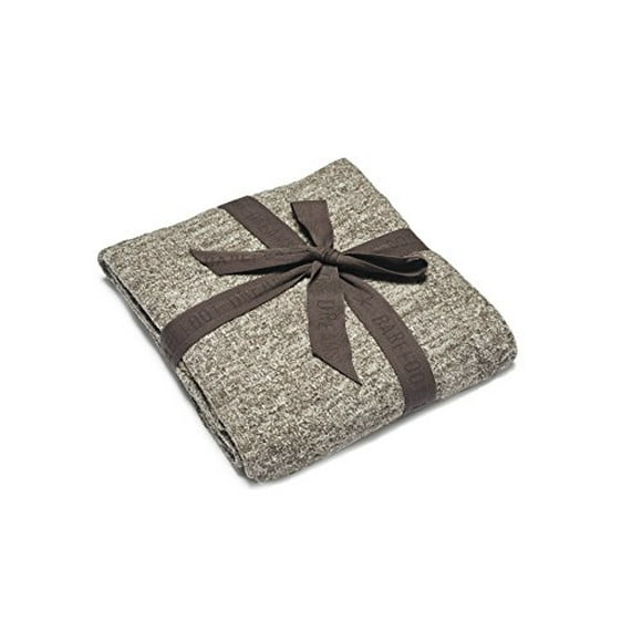 Barefoot Dreams CozyChic Lite Heathered Cable Throw Cocoa/Pearl