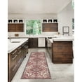 thumbnail image 3 of Linon Home Décor Washable Marcie Area Rug or Runner Collection, Ivory and Pink, 2' x 8', 3 of 8