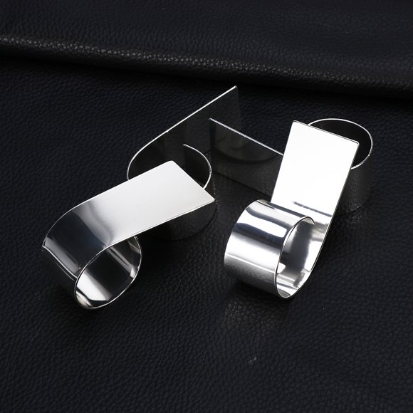 WASHWEPE 6Pack Dainty and Solid Napkin Rings for Hosts and Table Decor