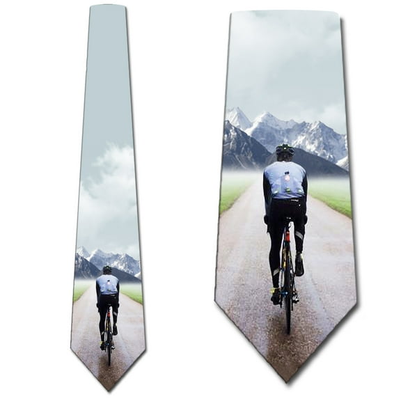 Cycling Ties Mens Mountain Bike Necktie by Three Rooker