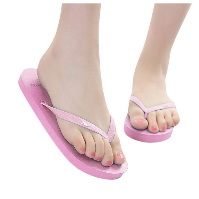 Women Hot Pink Beach Flip Slippers Zpanxa Women Gilrs Anti-slip Flip for 35-36 Flops Summer Flops Slipper Shoes Solid for Casual