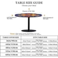 thumbnail image 2 of Round Fitted Tablecloth with Elastic Edge, 44"-60" Waterproof Stain Resistant Table Cover for Indoor, Outdoor, Picnic, Dining, Camping, Party, Holiday, 44", Mandala Dream, 2 of 4