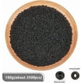thumbnail image 2 of 160g Glass Seed Beads Opaque Colors Round Black 3mm Diameter 1mm Hole 160g per Set Jewelry Craft Beads Black, 2 of 5