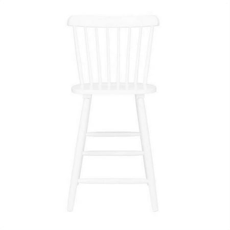 SAFAVIEH Galena Solid Spindle Back Counter Stool with Footrest White