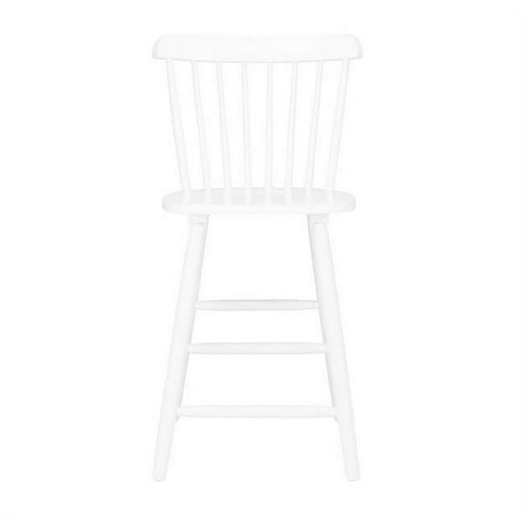 SAFAVIEH Galena Solid Spindle Back Counter Stool with Footrest, White