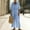Blue, variant on Plus Size Solid Linen Two Piece Set For Women, Short Sleeve Linen Jacket + Suspender Wide Leg Jumpsuit, Breathable Loose Casual Daily Matching Outfit, Summer Fashion Streetwear Clothing