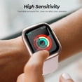 thumbnail image 4 of [2 Pack] 2 in 1 Waterproof Case Compatible for Apple Watch Series 8 7 41mm Screen Protector Tempered Glass Film PC Face Cover & Back Bumper for iWatch Accessories - 41mm Rosegold/Starlight, 4 of 5