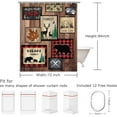 thumbnail image 4 of Cabin Shower Curtain, Rustic Shower Curtain, Farmhouse Bear Deer Shower Curtains, Lodge Wildlife Moose Shower Curtains with 12 Hooks Country Adventure Men Bathroom Curtain Sets 72W x 72H, 4 of 6