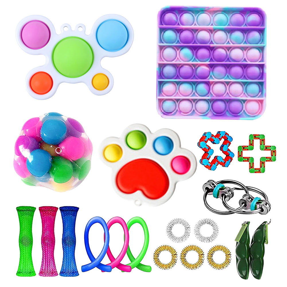 Details about   10pc Fidget Bubble Toy Set Sensory Dimple Stress Relief Infinity Cube ADHD Toy