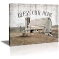thumbnail image 2 of Aaheei Vintage Farmhouse Barn Wall Art - Bless Our Home Sign Hometown Farm House Picture for Home Decoration, 2 of 6