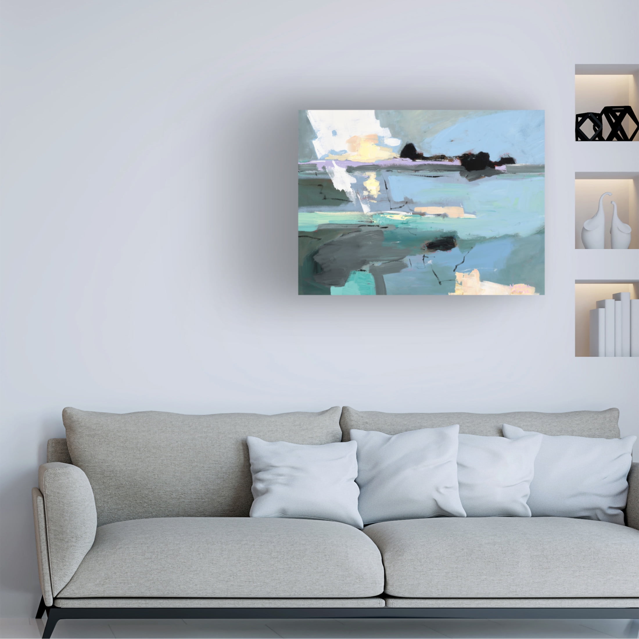 Canvas Wall Art - Meredith Howse 'Abstract Thought 23 August' Wall Art for Living Room, Bedroom, or Office Décor by Trademark Fine Art - 32 x 24 Inches