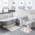 thumbnail image 6 of Spring Animal Bathroom Rugs Set Watercolor Funny Birds Gradient Color Leaf Farmhouse Non Slip Absorbent Soft Bath Mats 3 Piece Set with Bathroom Rug, U-Shaped Floor Mat, Toilet Seat Cover Large Size, 6 of 9