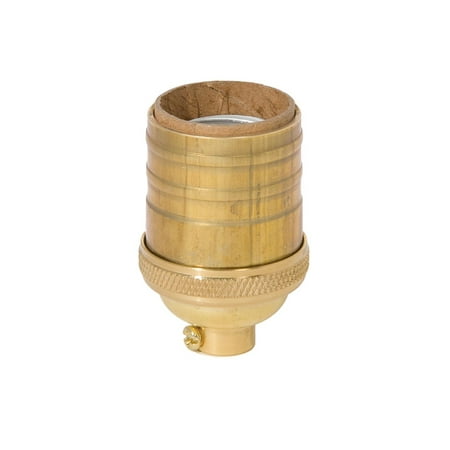 

B&P Lamp® Heavy Turned Brass Keyless Sockets Unfinished Brass Keyless (No Switch) No Uno Thread