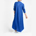 thumbnail image 3 of Plain Maxi Long Dress Women's Kaftan Long Sleeve Casaul Oversized Dress Casual Shirt Dress for Women Long Formal Dresses with Pockets Womens Strapless Dresses Summer Dresses Casual Long Womens Dresses, 3 of 5