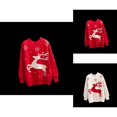thumbnail image 1 of Chandails pour Femmes 2025 Tricot de Noël Manches Longues Col Rond Renne Décontracté Tunique de Vacances, 1 of 7