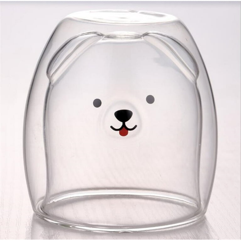 Creative Double Wall Glass Cup Insulated Cute Mugs Caffe Cartoon