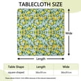 thumbnail image 2 of Yellow Lemon Flowers LightBlue Pattern Square Fitted Tablecloth with Elastic Edge,Square Table Cover,Washable Elastic Table Cover for Home Kitchen Party Decor 36"x36", 2 of 6