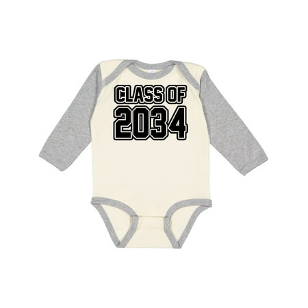 

Inktastic class of 2034 Gift Baby Boy or Baby Girl Long Sleeve Bodysuit