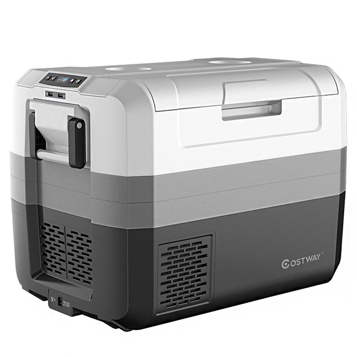 Costway 58 Quart Portable Electric Car Cooler Refrigerator Compressor Freezer for RVs Camping