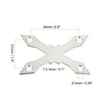 thumbnail image 2 of Unique Bargains Joint de Planche à Roulettes Protecteur de Pont Longboard Anti-Fuite Argent Forme x, 2 of 5