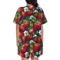 thumbnail image 3 of Lsque Strawberry2 Women's Short-Sleeved Pajama Set - 2 Piece Soft and Lightweight Sleepwear Set-Small, 3 of 9