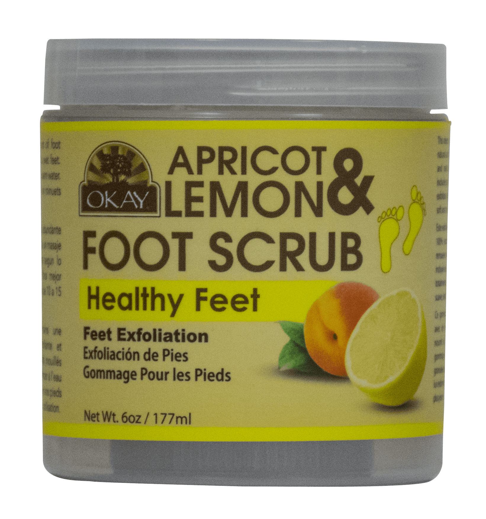 OKAY Apricot and Lemon Foot Scrub Nourishes And Naturally Removes