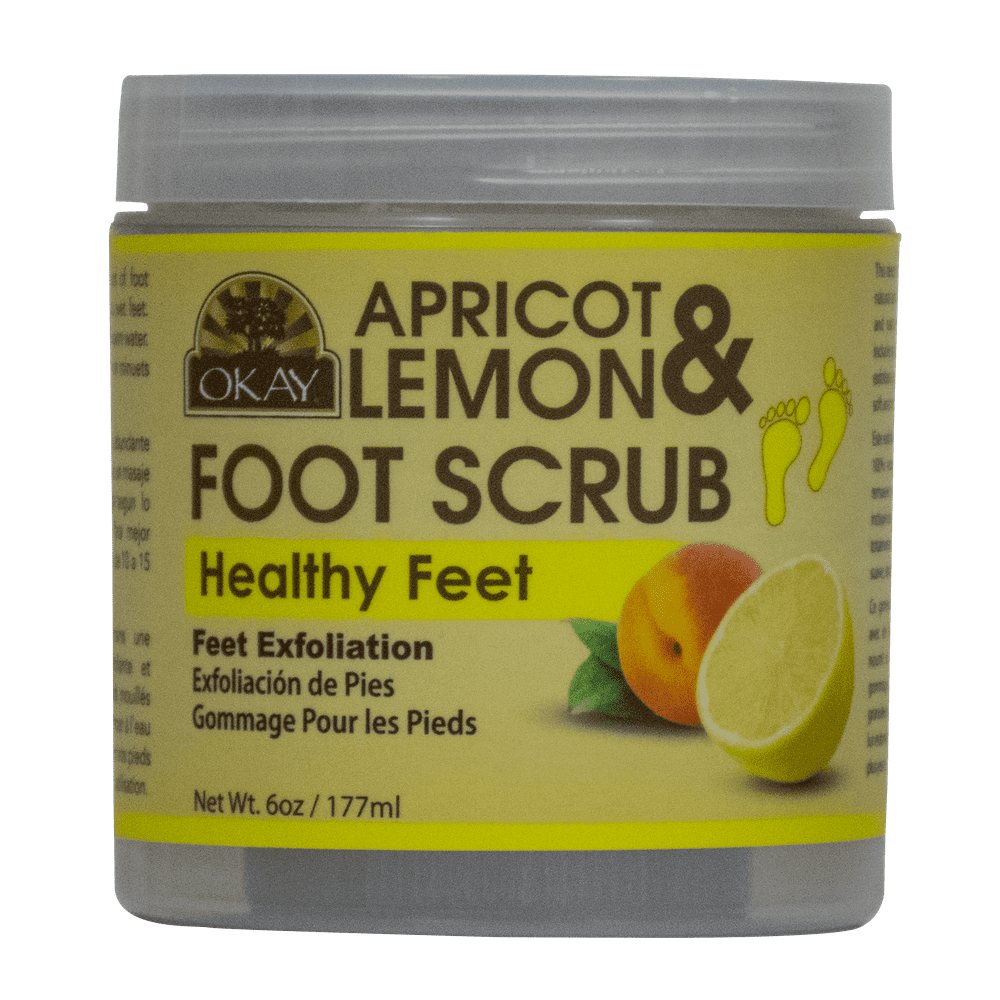 OKAY Apricot and Lemon Foot Scrub Nourishes And Naturally Removes