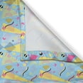 thumbnail image 3 of Ambesonne Geometric Kitchen Curtains, Memphis Funky Doodle 80's, 55"x45", Sky Blue Multicolor, 3 of 3