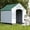 GRAY, variant on CL.HPAHKL Dog House, Indoor and Outdoor Durable Waterproof Plastic Dog House with Air Vents and Elevated Floor Suitable for Small, Medium and Large Dogs, Easy to Assemble (Blue 27"L*28"W*25"H)