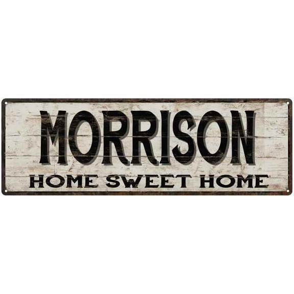 MORRISON Rustic Home Sweet Home Sign Gift 6x18 Metal Decor 106180084231