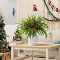 thumbnail image 4 of Watayo 60 Pcs Branches de Pin de Noël Normand avec Tiges de Baies Rouges - 14 Pouces Verdure Artificielle Tiges de Pin Normand - Aiguilles de Pin Feuillage Faux pour Bricolage Décoration Maison, 4 of 7