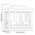 thumbnail image 4 of vidaXL Chaise Balançoire Gazebo Crème Blanc, 4 of 4