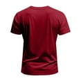 thumbnail image 5 of Men's V-Neck Slim Fit T-Shirt, Soft Cotton Short Sleeve Top, Casual Athletic Tee for Everyday Wear, Burgundy, 5 of 8