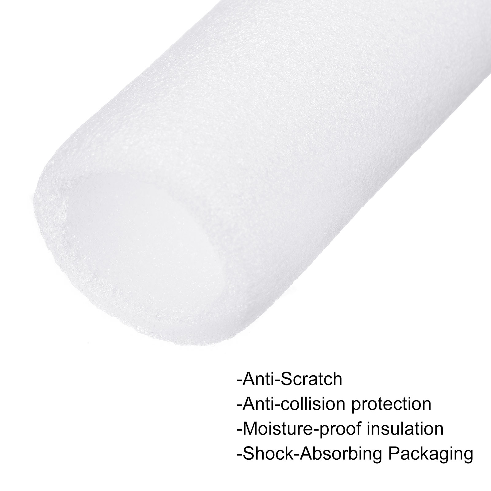 Uxcell Foam Tube Sponge Protective Sleeve Heat Preservation 22x32mm/0.9" ID 1.3" OD White for Pipe Insulation Wraps,2pcs -