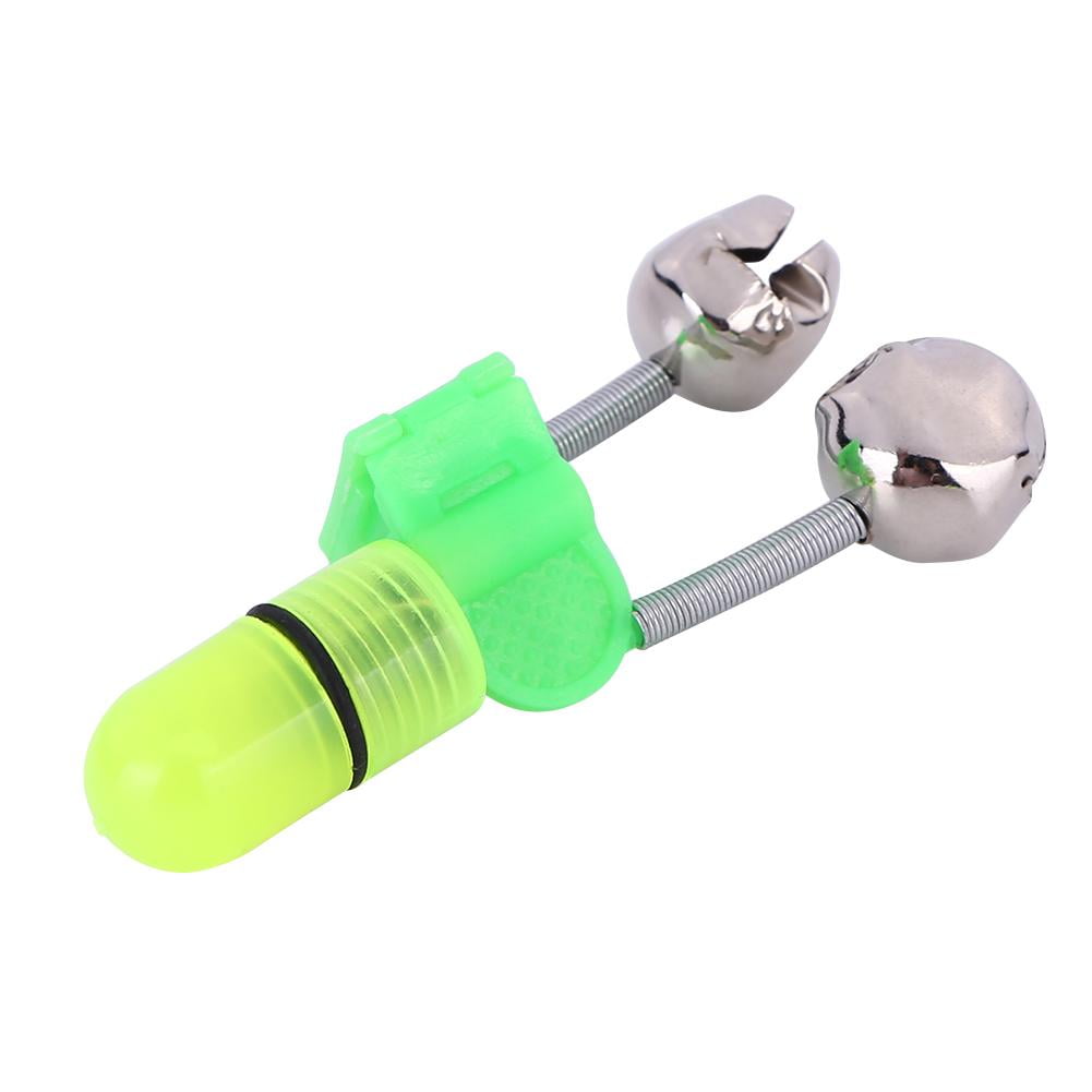 2/6Pcs LED Light Double Twin Bells Tip Clip On Fish Fishing Rod Bite Alarm New 