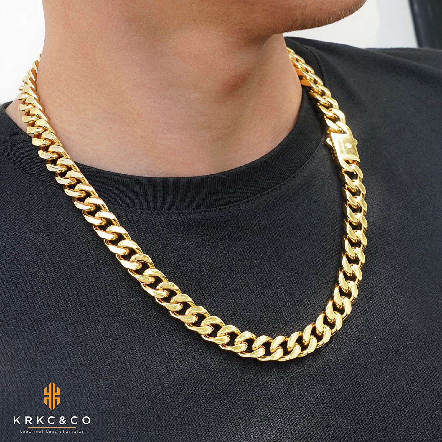 KRKC\u0026CO 12mm/14mm Cuban Link Chain Flat 
