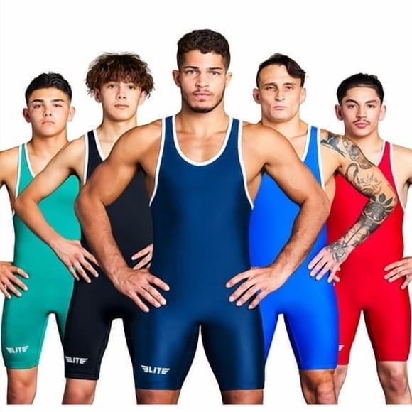 Elite Sports Mens Wrestling Singlets Standard Singlet For Men Wrestling Uniform (Navy Small) Navy Small