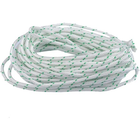 Lawnmower Recoil Starter Rope 4mm 100-Meter For Stihl Husqvarna Echo Poulan Homelite McCulloch Sears Craftsman Trimmer Edger Brush Cutter Lawn Mower Chai Pull Cord