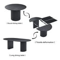 thumbnail image 5 of Kevinplus 86.61” Expandable Dining Table, Modern Kitchen Desk for  Dining Room, Partment, Black, 5 of 18