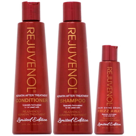 Rejuvenol After Keratin Treatment Shampoo   Conditioner 10oz   Frizz Away 6oz