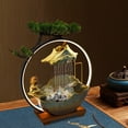 thumbnail image 3 of Small Indoor Water Fountain Decoration,Desktop Fountain Meditation Fountain,with Atomizer,and LED Lights,Mini Waterfall Fountain, 3 of 8