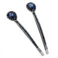 thumbnail image 4 of Over 20 Styles 2pcs Navy Blue Rhinestone Crystal Hairpin Women's Luxury Metal Hair Accessories Edge Clip ​ s for Girls, 4 of 10
