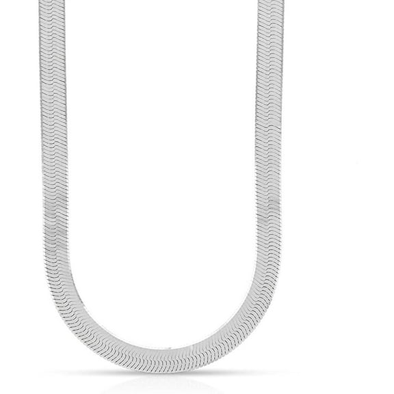 925 Sterling Silver 2.5mm - 11.5mm Herringbone Chain, FREE Microfiber Cloth, ITProLux Flat Imperial Link Mens Womens Necklace, Giorgio Bergamo