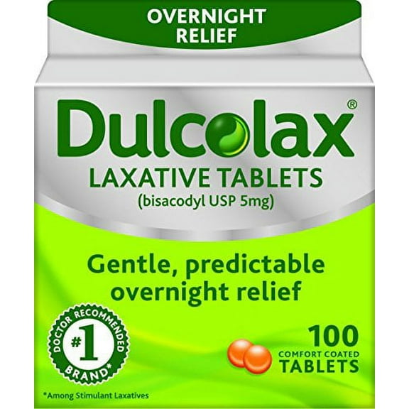 Dulcolax 5 mg Laxative Tablets for Constipation - 100 ea
