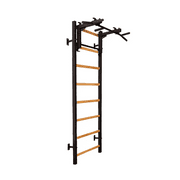 BenchK 231 Black Wall bars with convertible steel 6-grip pull-up bar that can also be used as a barbell holder