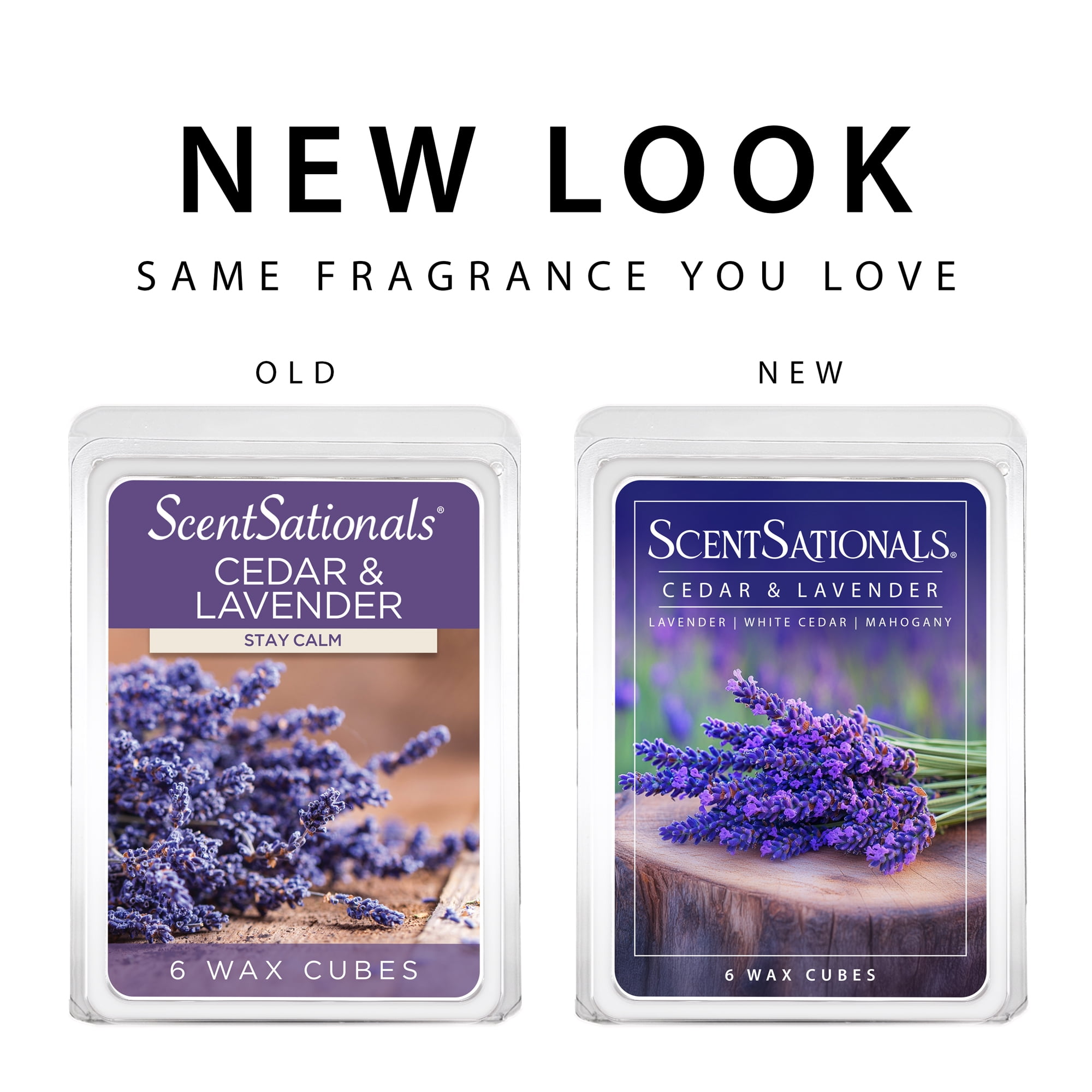 (2 pack) Cedar & Lavender Scented Wax Melts, ScentSationals, 2.5 oz
