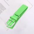 thumbnail image 5 of Eosunjian Teenager Elastic Baseball Softball Belt Adjustable Length Alloy Buckle Belt Solid Color Imitation Leather Belt Yellow, 5 of 13