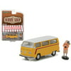 "1975 Volkswagen Type 2 Bus Yellow with Backpacker ""The Hobby Shop"" Series 1 1/64 Diecast Model Car by Greenlight"