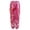 AA-Hot Pink611, variant on XIAONU Women's Holographic Metallic Joggers Elastic Waist Ruched Trousers Shiny Party Performance Bottoms Black