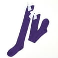thumbnail image 4 of BLOCLOALO Thigh High Socks Thigh Highs Womens Long Socks Pure Color Socks Thigh High Socks Over the Knee Socks Knitted Thigh High Socks Thick Comfortable Socks Warm Socks Purple One Size, 4 of 5